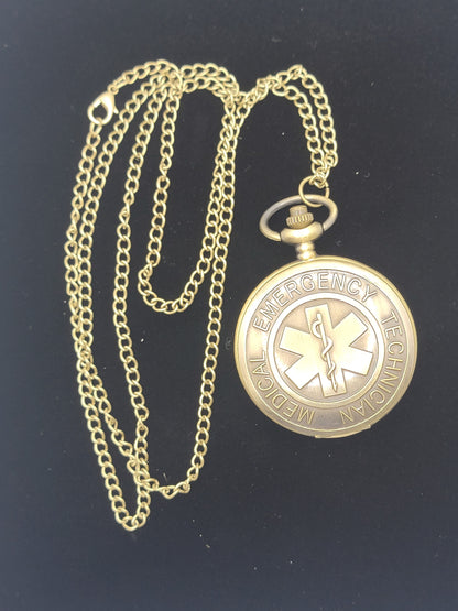 Full Hunter Bronze Emergency Medical Technician (EMT) Pocket Watch