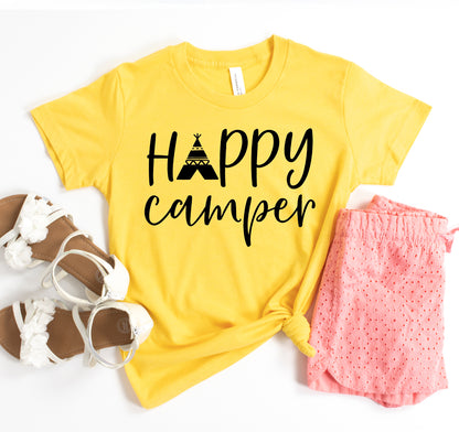 Bella Canvas Happy Camper T-shirt - Made With Ringspun Cotton