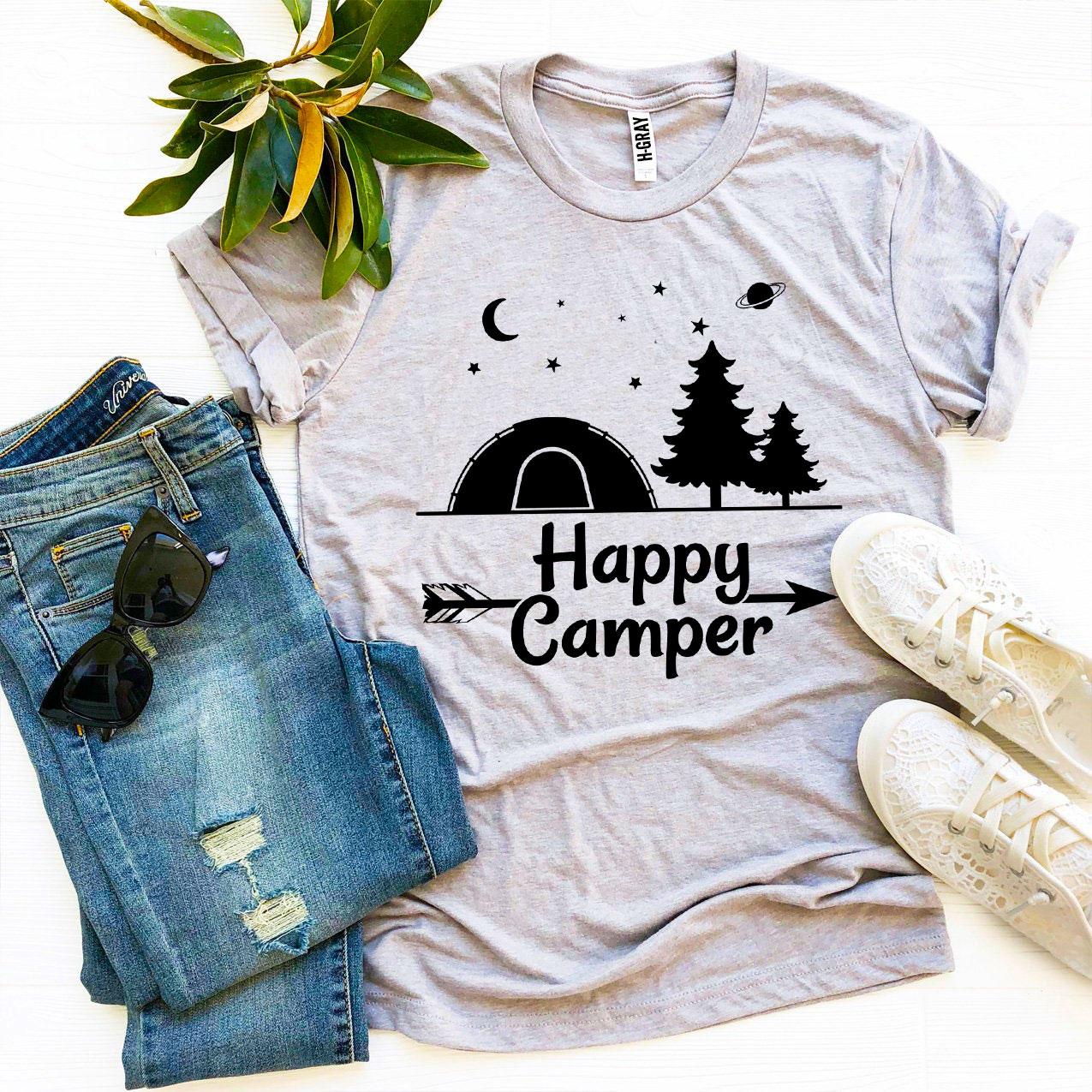 Bella Canvas Happy Camper T-shirt - 7 Sizes, 12 Colors