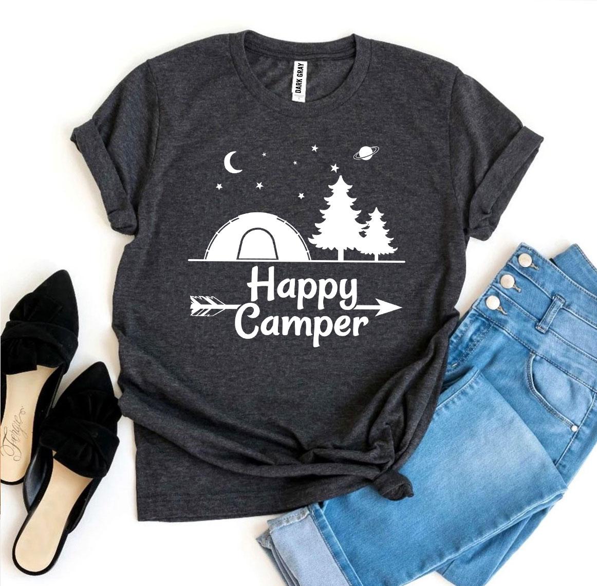 Bella Canvas Happy Camper T-shirt - 7 Sizes, 12 Colors