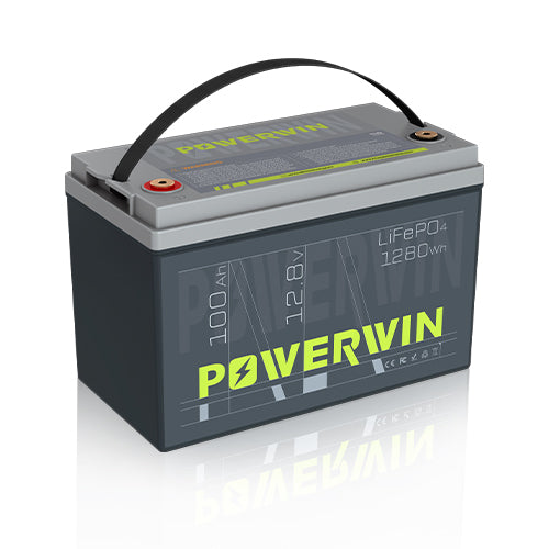 US POWERWIN LiFePO4 Battery 12.8V 100Ah 1280Wh LiFePO4 Battery