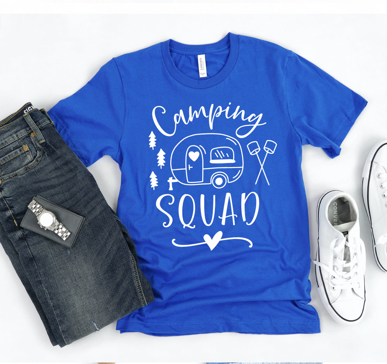 Camping Squad T-shirt - Bella Canvas 3001 tee