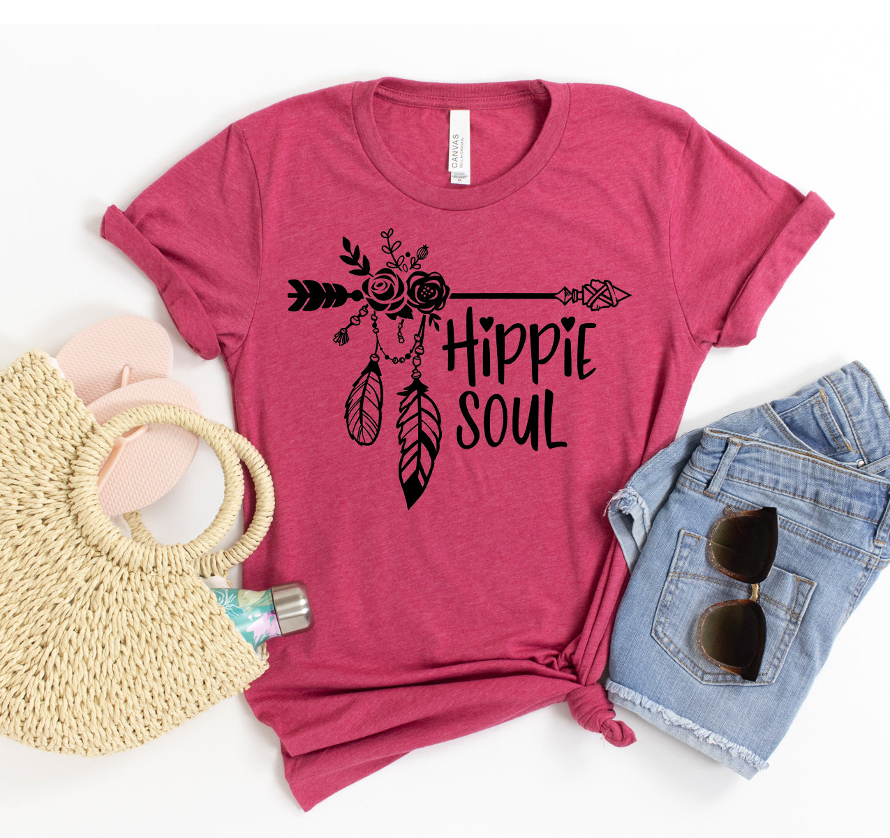 Unisex Bella Canvas Hippie Soul T-shirt- Available in 12 Colors