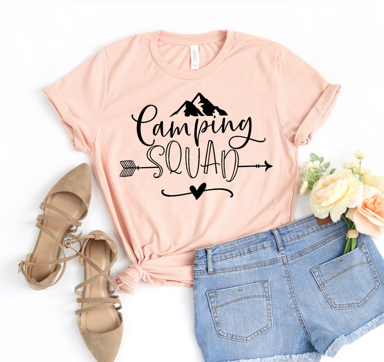 Bella Canvas Camping Squad T-shirt - Unisex, Short Sleeves