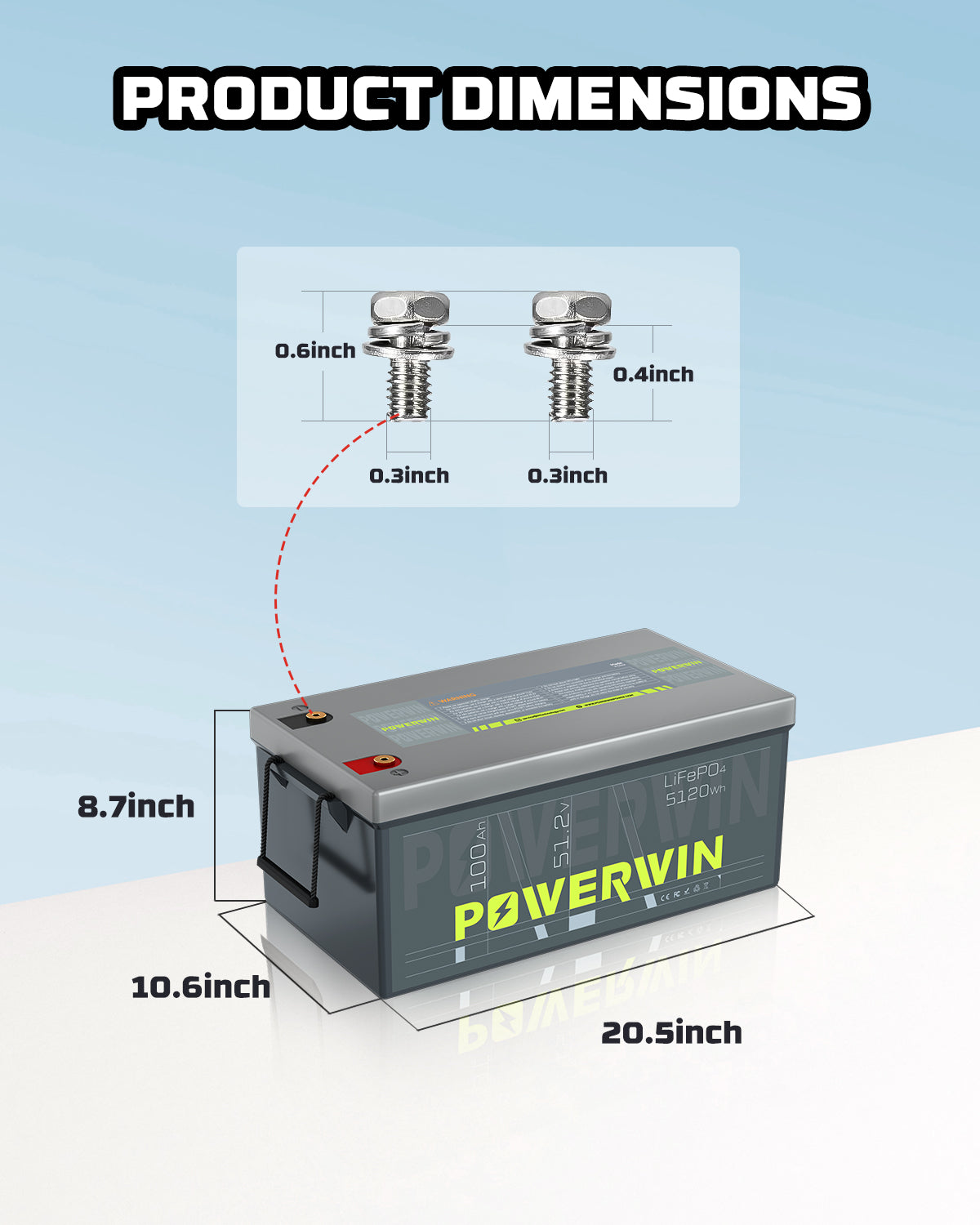 US POWERWIN BT5120 51.2V 100Ah 5120Wh Battery