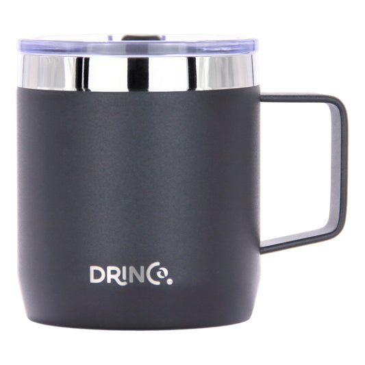 DRINCO® 14 oz Vacuum Insulated Camping Coffee Mug, Black