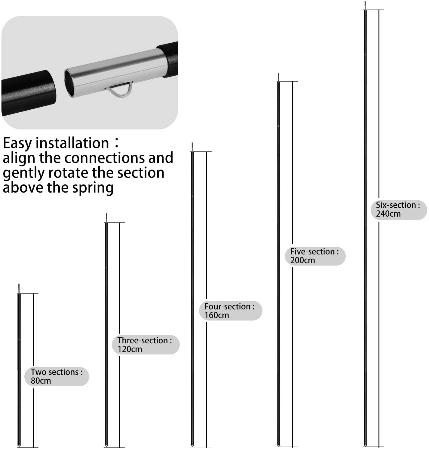 Adjustable Tent Pole - Set