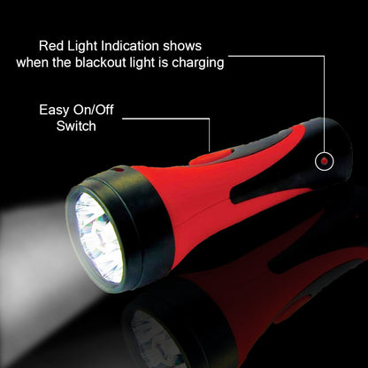 6 LED Rechargeable Plug-In Emergency Ready Flashlight Cardboard Box of