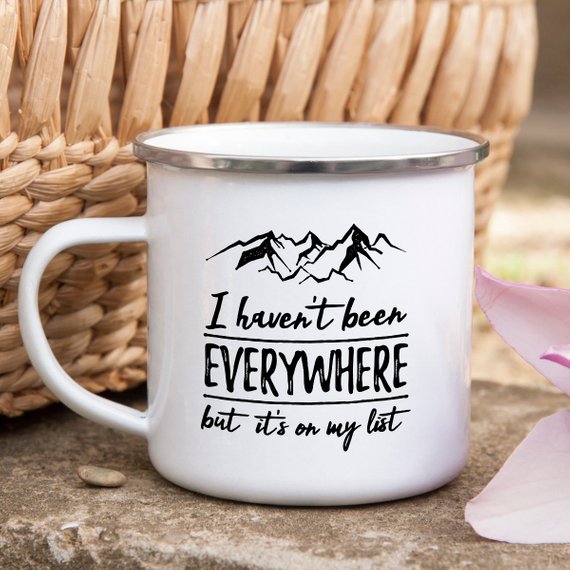 Wanderlust Enamel Mug Camping Mug I Haven't Been