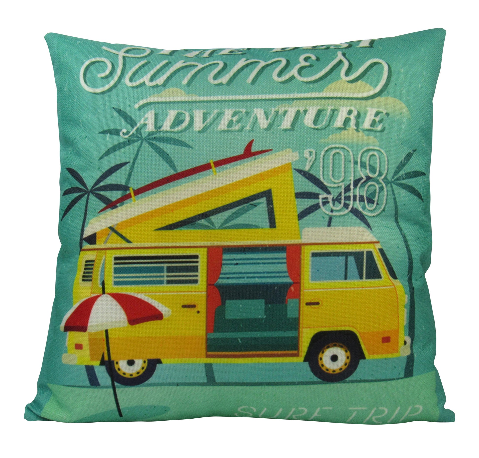 Happy Camper | Yelllow | Pillow Cover | Camper Decorations | Throw