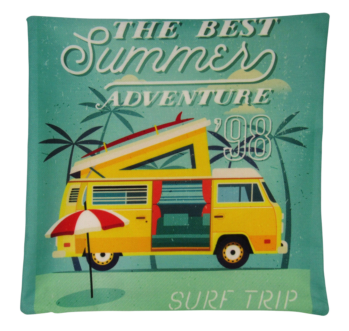 Happy Camper | Yelllow | Pillow Cover | Camper Decorations | Throw