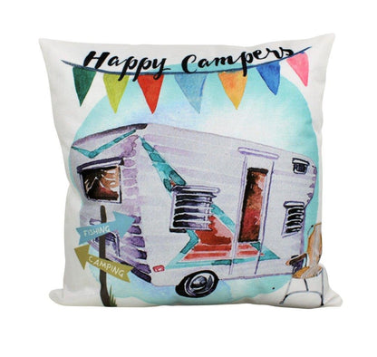 Happy  Camper | Fun Times | Vintage Camper | Pillow Cover | Camper