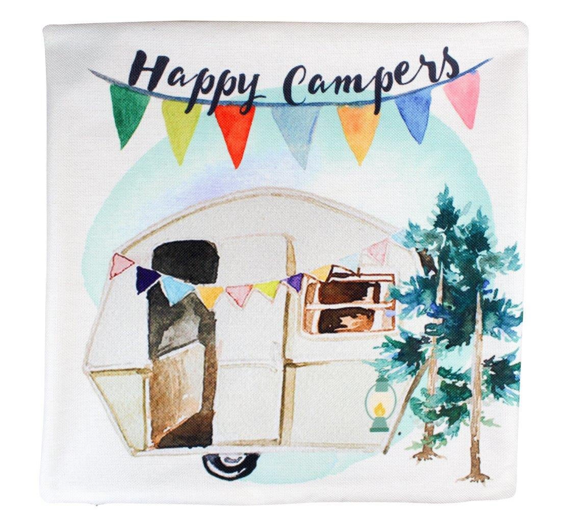 Happy Camper | Wander Lust | Pillow Cover | Camper Decorations | Throw