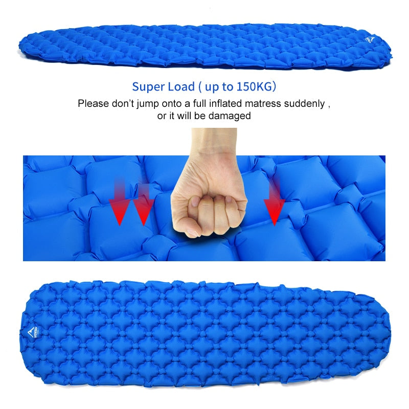 Camping Inflatable Mattress In Tent Folding Camp Bed  Sleeping Pad