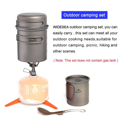 Camping Cookware Set Gas Burner stove Ultra-light Titanium Outdoor