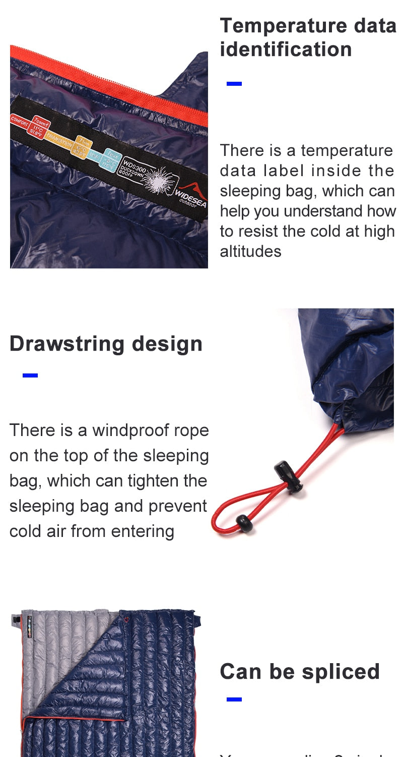 Camping Ultralight Sleeping Bag Down Waterproof Lazy Bag Portable