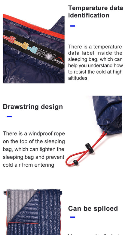 Camping Ultralight Sleeping Bag Down Waterproof Lazy Bag Portable