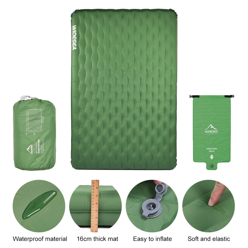 Camping Double Inflatable Mattress Outdoor Sleeping Pad Bed Ultra