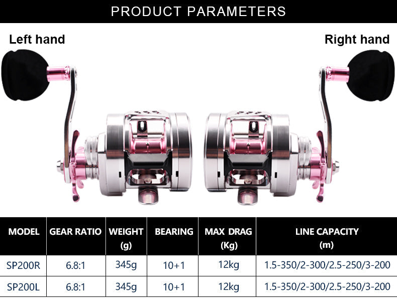 Full metal jigging reel 10+1BB sea fishing reel 6.8:1 gear ratio max