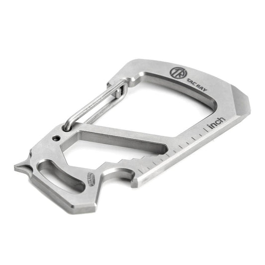 Carabiner Keychain 100% Titanium Multitool - Edc Survival Tactical