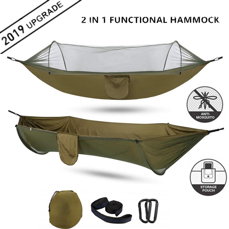 2020 Camping Hammock with Mosquito Net Pop-Up Portable Outdoor