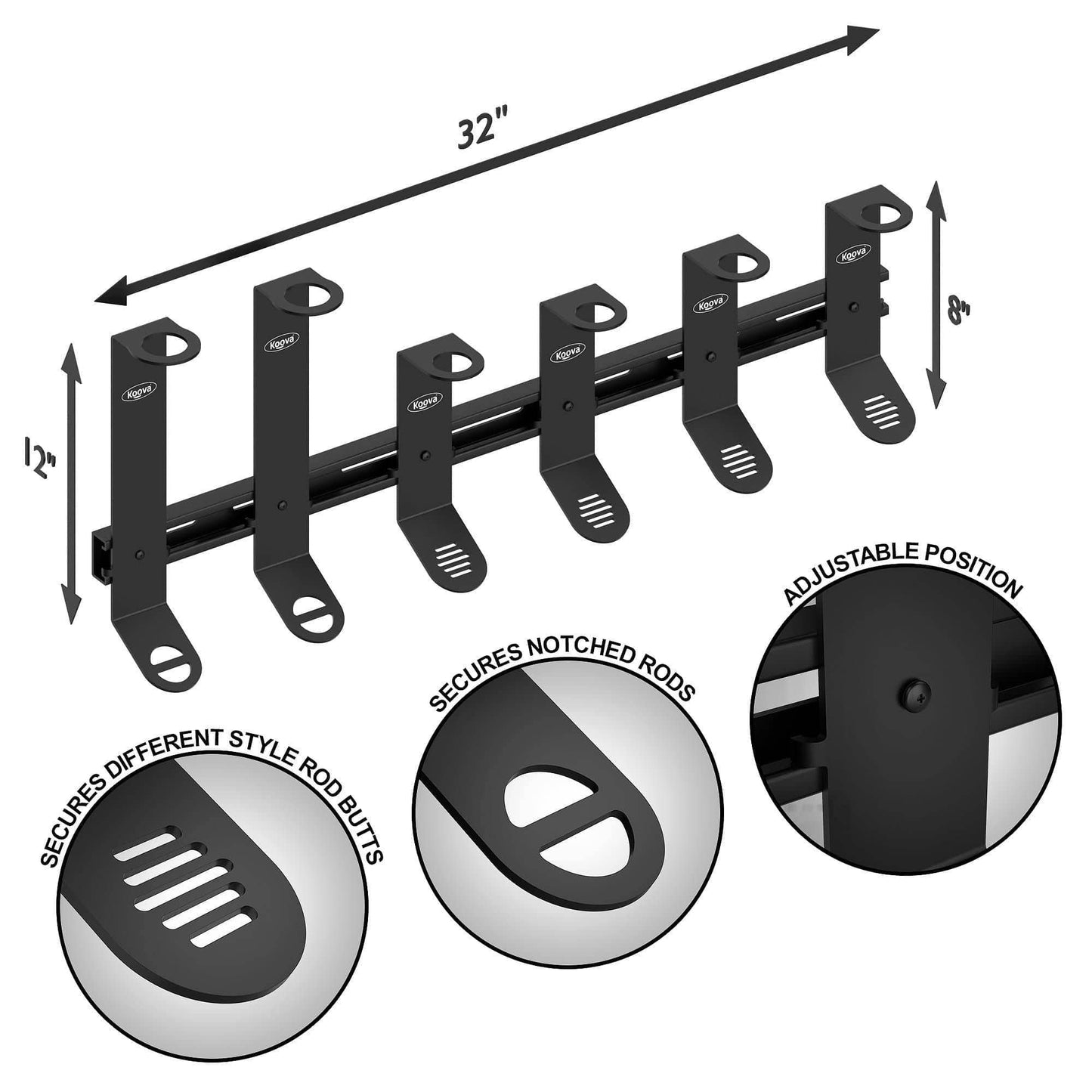 Spinning and Offshore Fishing Rod Rack Organizer