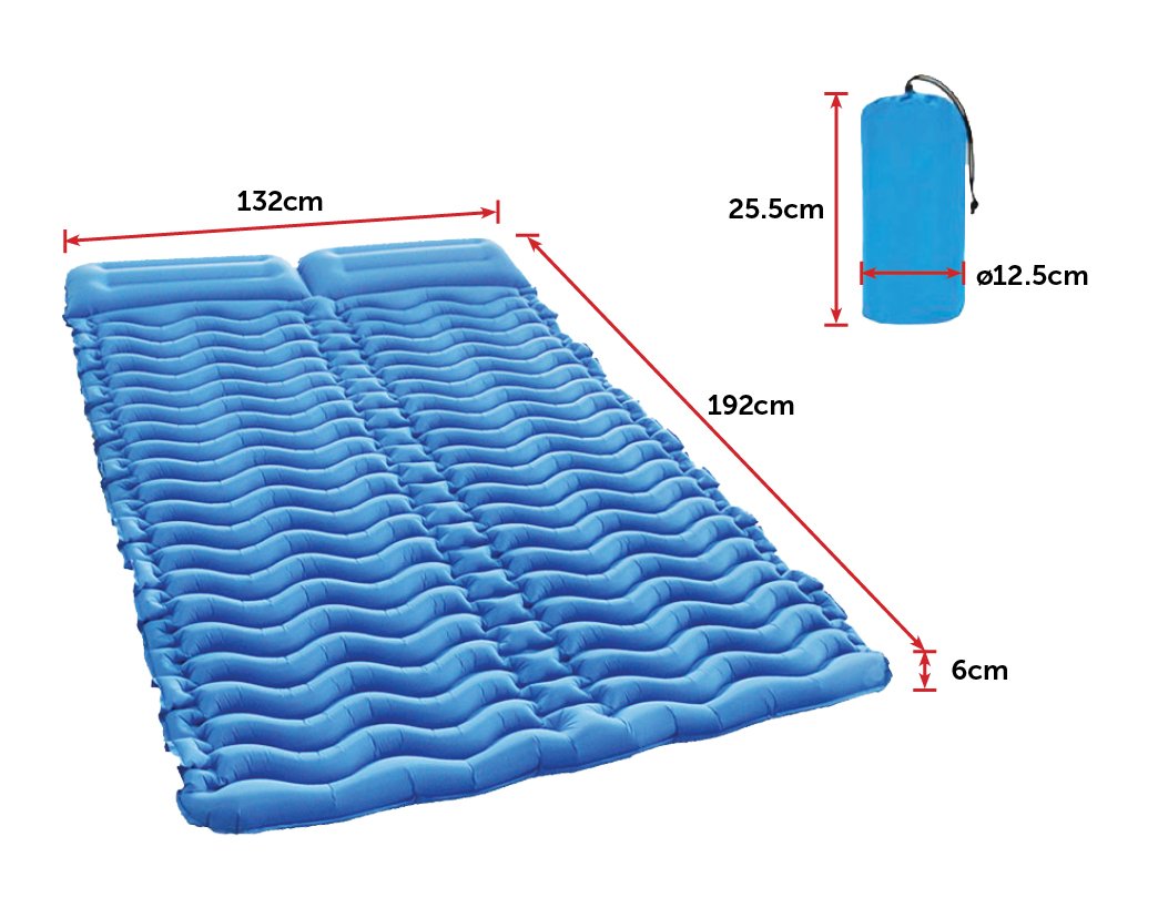 Double Two-person Camping Sleeping Pad - Polyester Fabric