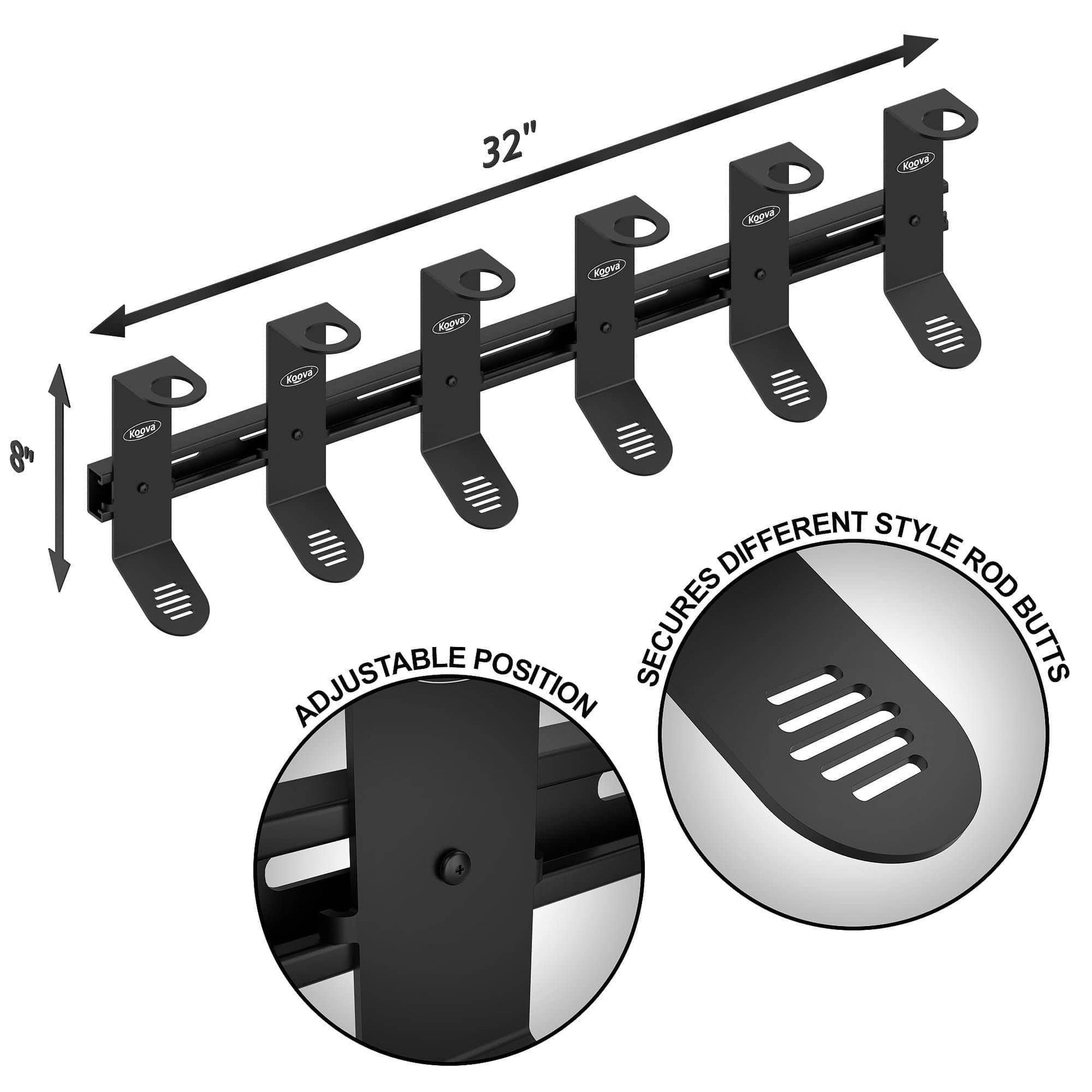 Spinning Fishing Rod Rack Organizer