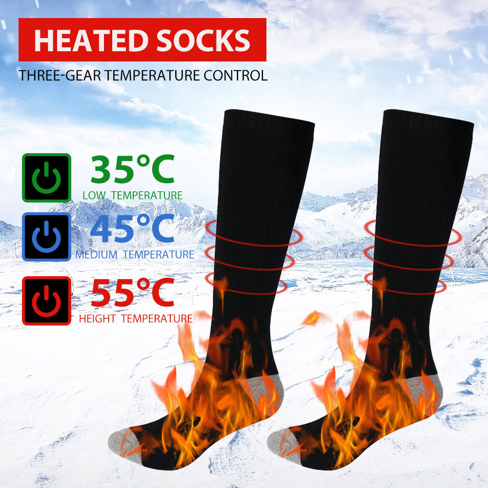 Heated Socks with 4000mAh Power Bank Winter Warm Electric Socks